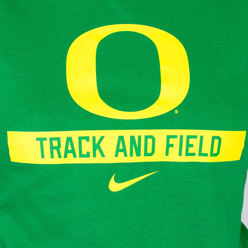 Classic Oregon O, Nike, Green, Crew Neck, Cotton, Women, Track & Field, T-Shirt, 921107